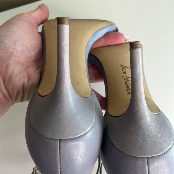 Sam Edelman Patti Ankle Strap Dress Heels Periwinkle Dusty Blue size 9 - Picture 11 of 12